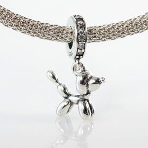 Sterling Silver Balloon Dog Dangle Charm